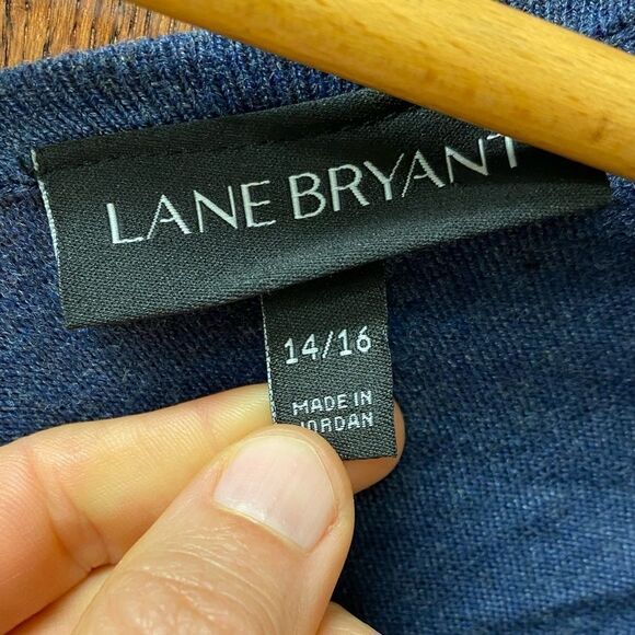 Lane bryant blue v back‎ open front cardigan - Picture 3 of 9